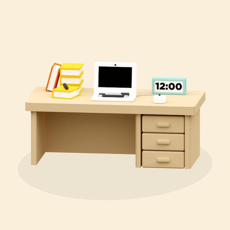 PSD 3d retro laptop