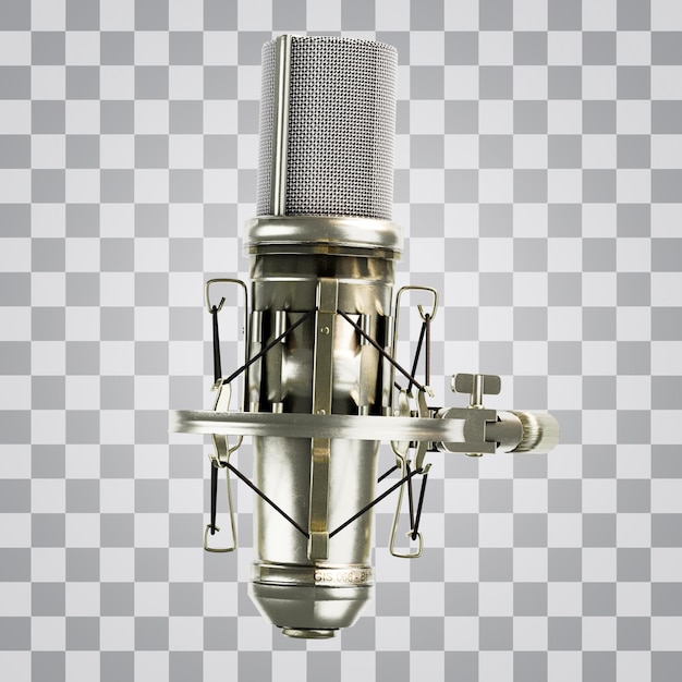PSD 3d retro microfoon alpha- achtergrond