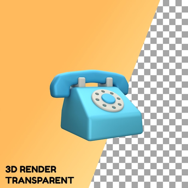 PSD 3d retro phone