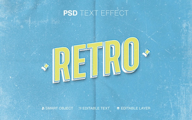 3D Retro Style Text Effect With Texture