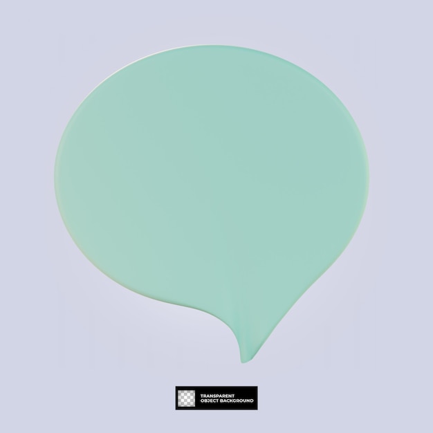 PSD 3d retro tekstballon chat pictogram geïsoleerd