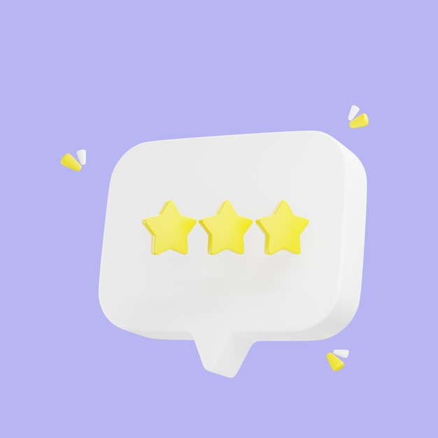 3d review rating stars for best excellent services rating Five stars