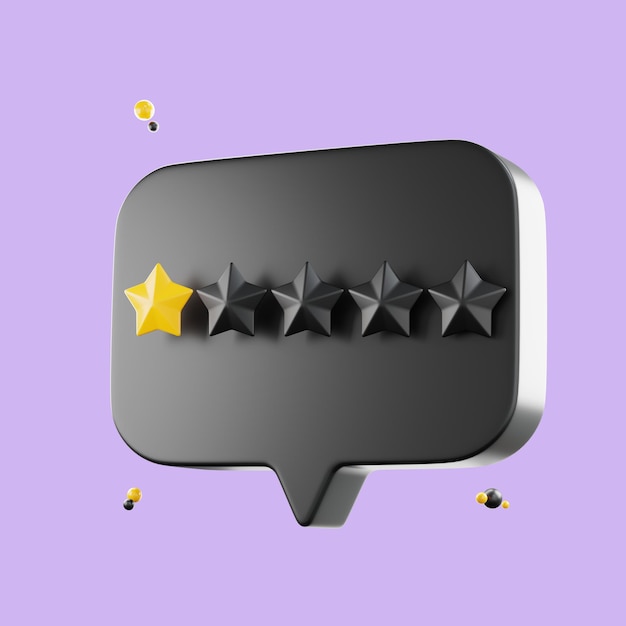 PSD 3d обзор рейтинга звезд за лучший рейтинг отличных услуг пять звезд