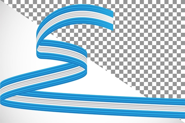 PSD 3d ribbon of the argentina flag-4