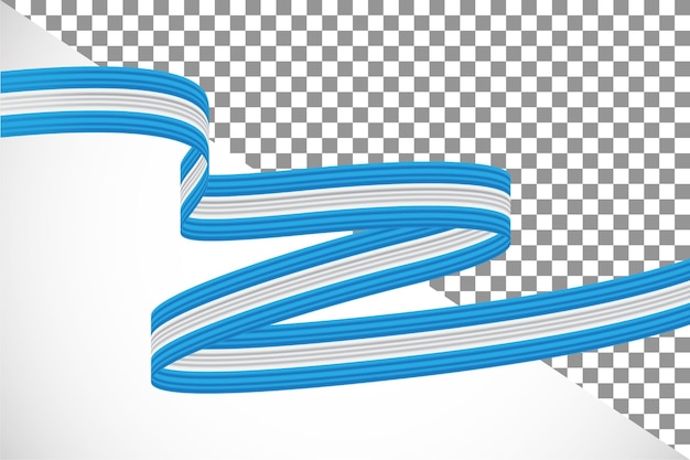 PSD 3d ribbon of the argentina flag-6