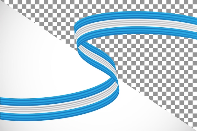 PSD 3d ribbon of the argentina flag41