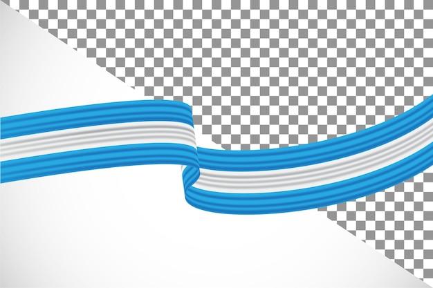 PSD 3d ribbon of the argentina flag46