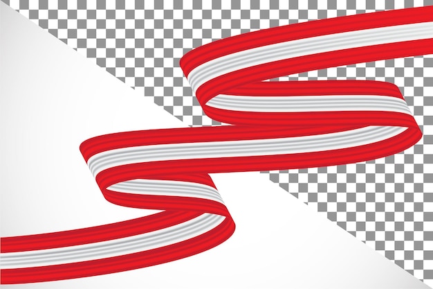 PSD 3d ribbon of the austria flag20