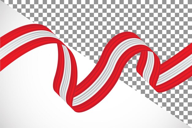 PSD 3d ribbon of the austria flag25