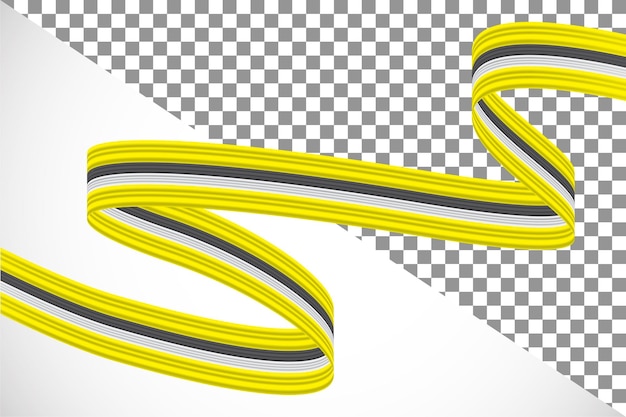 3d ribbon of the brunei darussalam flag-8