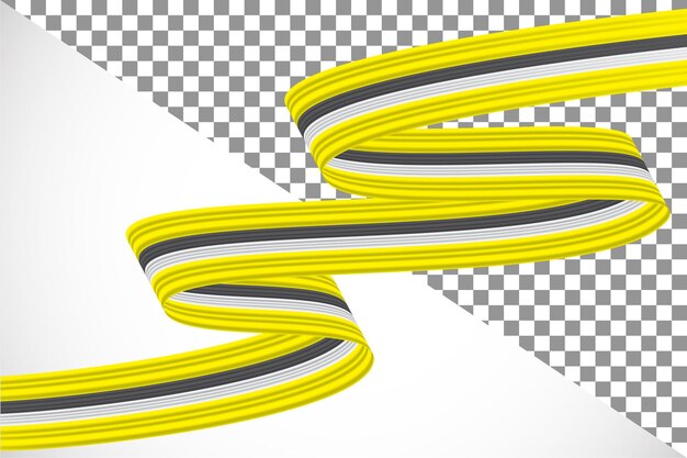 PSD 3d ribbon of the brunei darussalam flag20