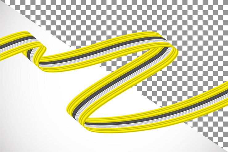PSD 3d лента флага брунея-даруссалама24