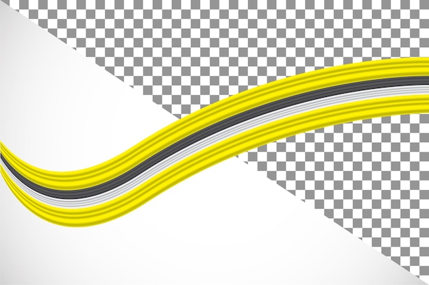 3d ribbon of the brunei darussalam flag34