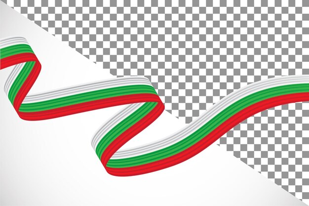 PSD 3d ribbon of the bulgaria flag-10