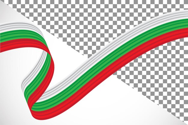 PSD 3d ribbon of the bulgaria flag-3