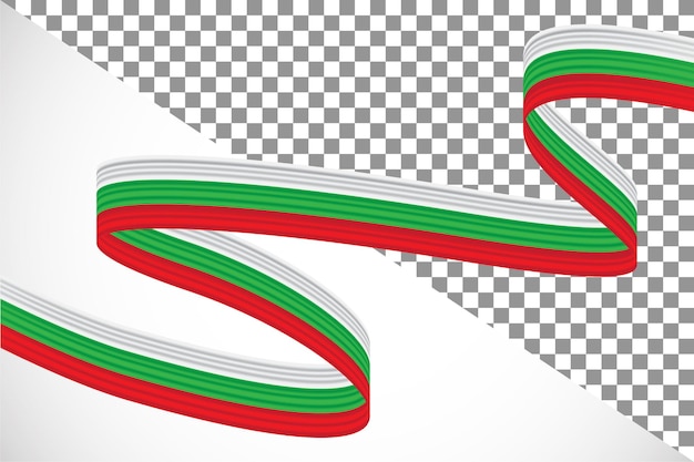 PSD 3d ribbon of the bulgaria flag-8