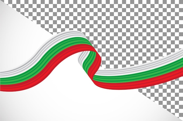 PSD 3d ribbon of the bulgaria flag29