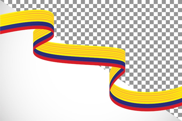 PSD 3d ribbon of the colombia flag-1