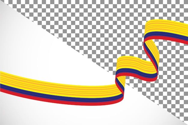 PSD 3d ribbon of the colombia flag18