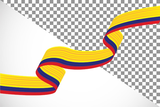 PSD 3d ribbon of the colombia flag19