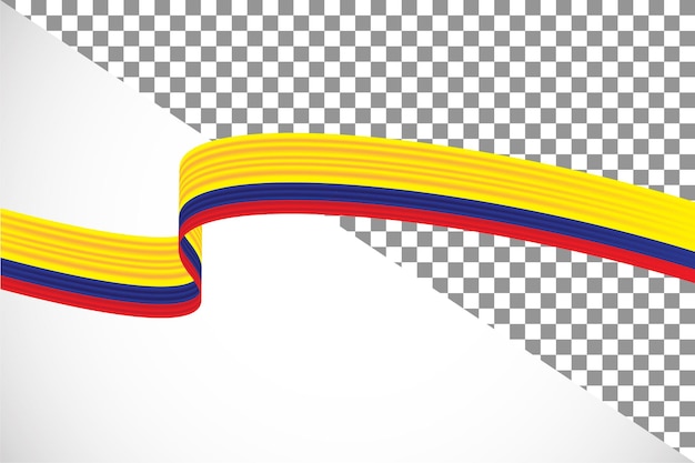 PSD 3d ribbon of the colombia flag39