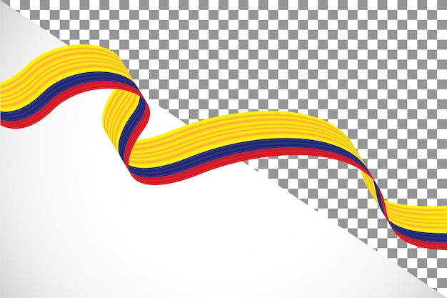 PSD 3d ribbon of the colombia flag45