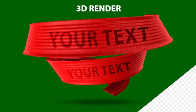 PSD 3d ribbon for decoration and social media creation