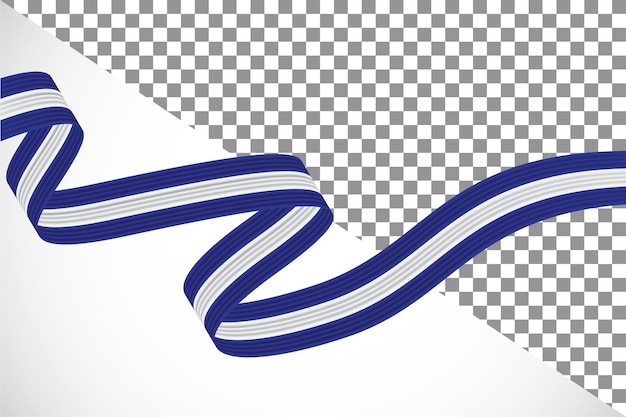 PSD 3d ribbon of the el salvador  flag-10