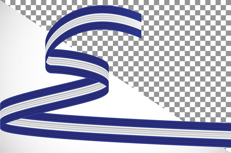 PSD エルサルバドル フラグ 4 の 3 d リボン