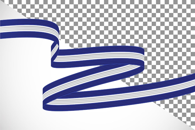 3d ribbon of the El Salvador  flag-6