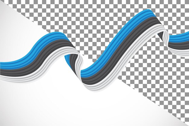 PSD 3d ribbon of the estonia flag28