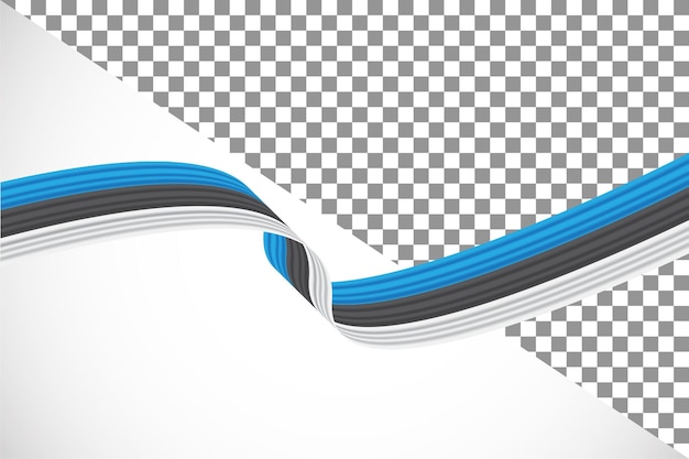 PSD 3d ribbon of the estonia flag31