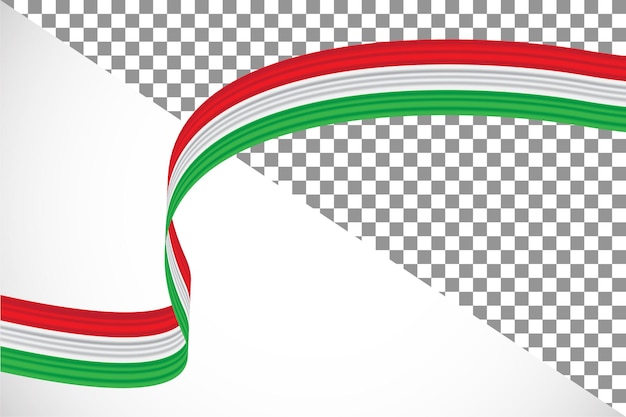 PSD 3d ribbon of the hungary flag42