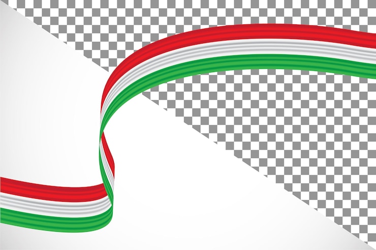PSD ハンガリー国旗の3dリボン 42