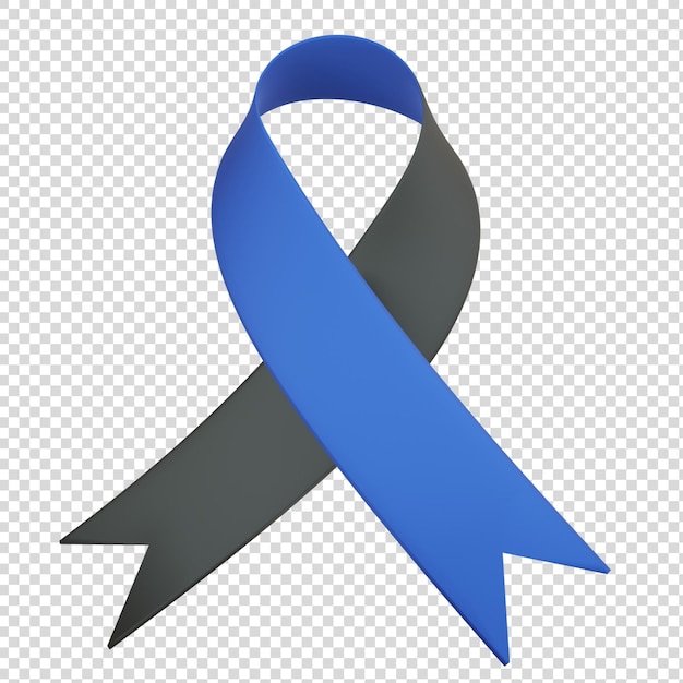 PSD 3d-лента синего и черного цвета в память и траур по любимому мужчине
