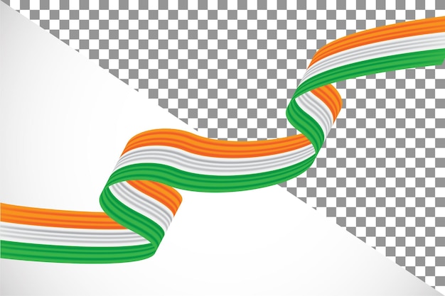 PSD 3d ribbon of the india flag19