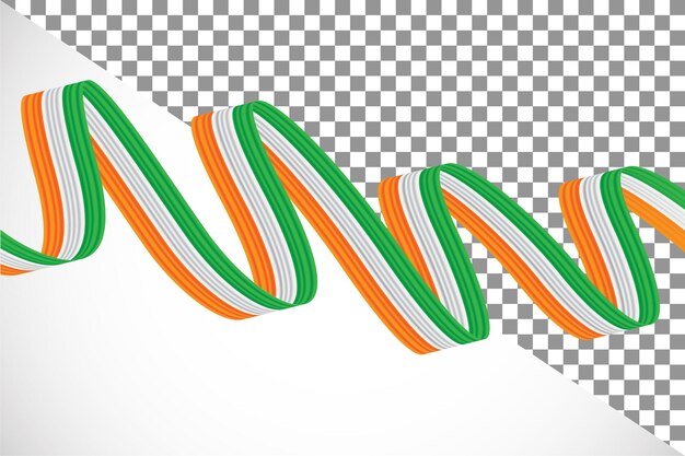 PSD 3d ribbon of the india flag23