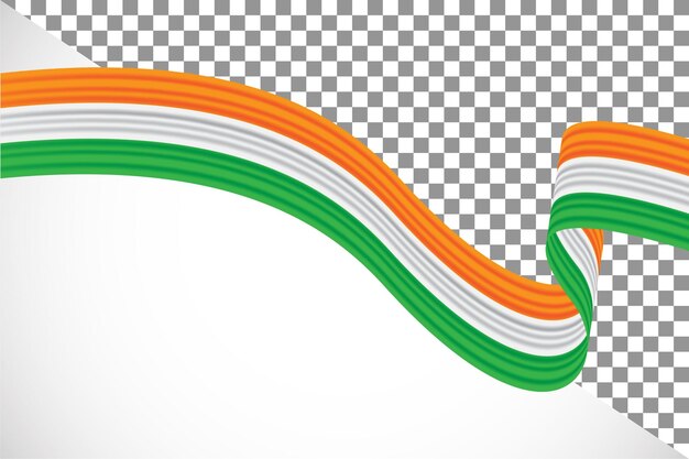 PSD nastro 3d della bandiera dell'india48