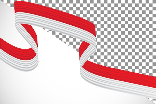 PSD 3d ribbon of the indonesian flag-5