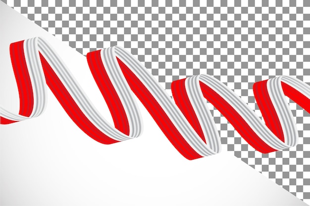 PSD 3d ribbon of the indonesian flag23