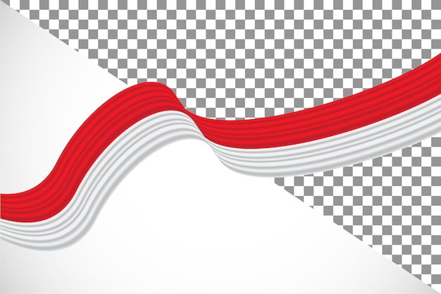 3d ribbon of the indonesian flag38