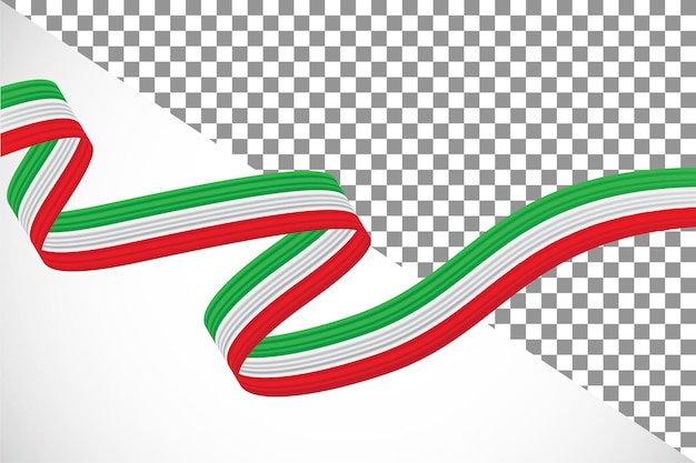PSD 3d ribbon of the iran flag-10