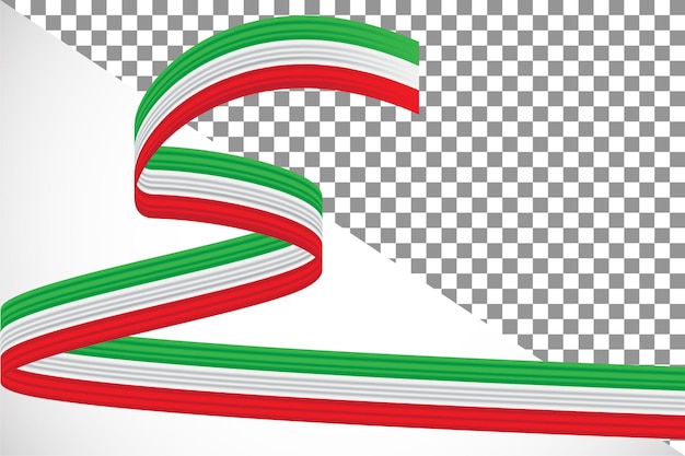 3d ribbon of the iran flag-4