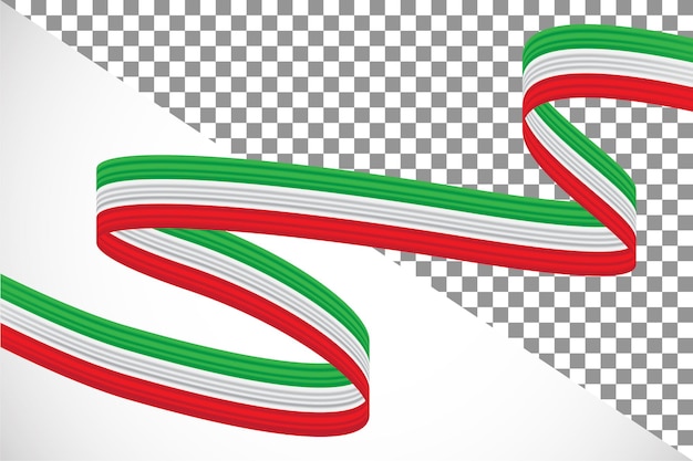 PSD 3d ribbon of the iran flag-8