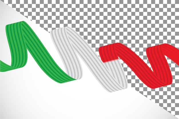 PSD 3d ribbon of the italy flag23