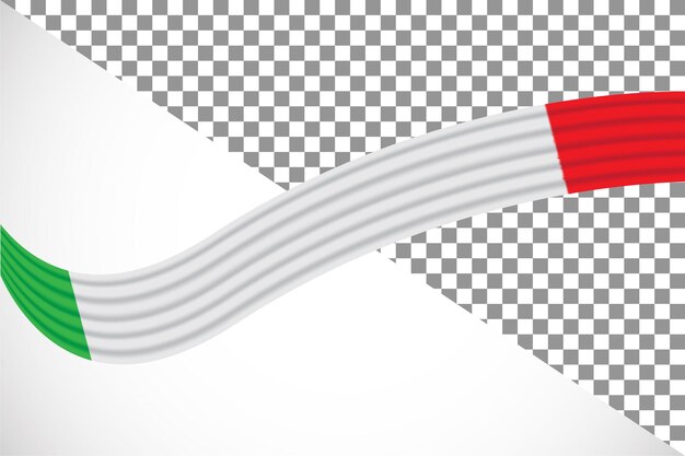 PSD 3d ribbon of the italy flag34