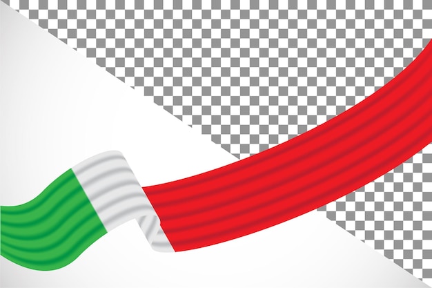 PSD 3d ribbon of the italy flag35