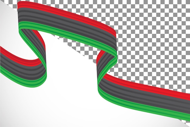 3d ribbon of the libya flag-5