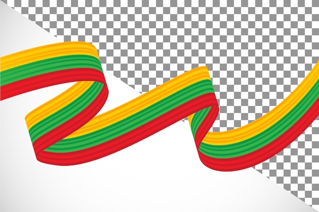 3d ribbon of the lithuania flag-7