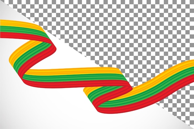 PSD 3d ribbon of the lithuania flag11